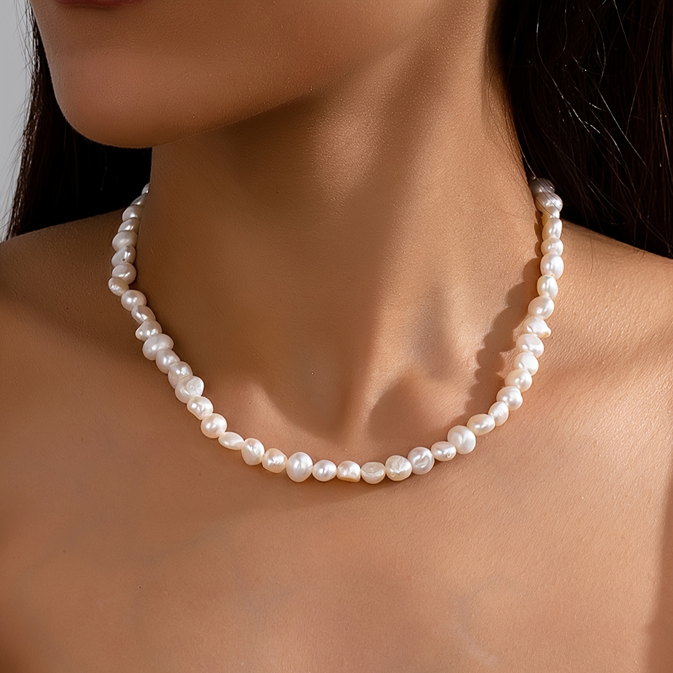 Image of 1pc Luxurious Elegant Beaded Clavicle Chain Women's Holiday Birthday Date Prom Banquet Party Vacation Shopping Daily Accessory (box In Picture Is Prop)