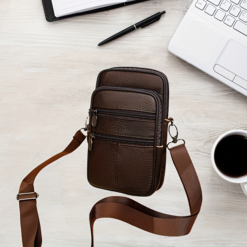 Cuero Bolso Colgar Movil Bolso De Hombro Para Teléfono Móvil De - Main Image