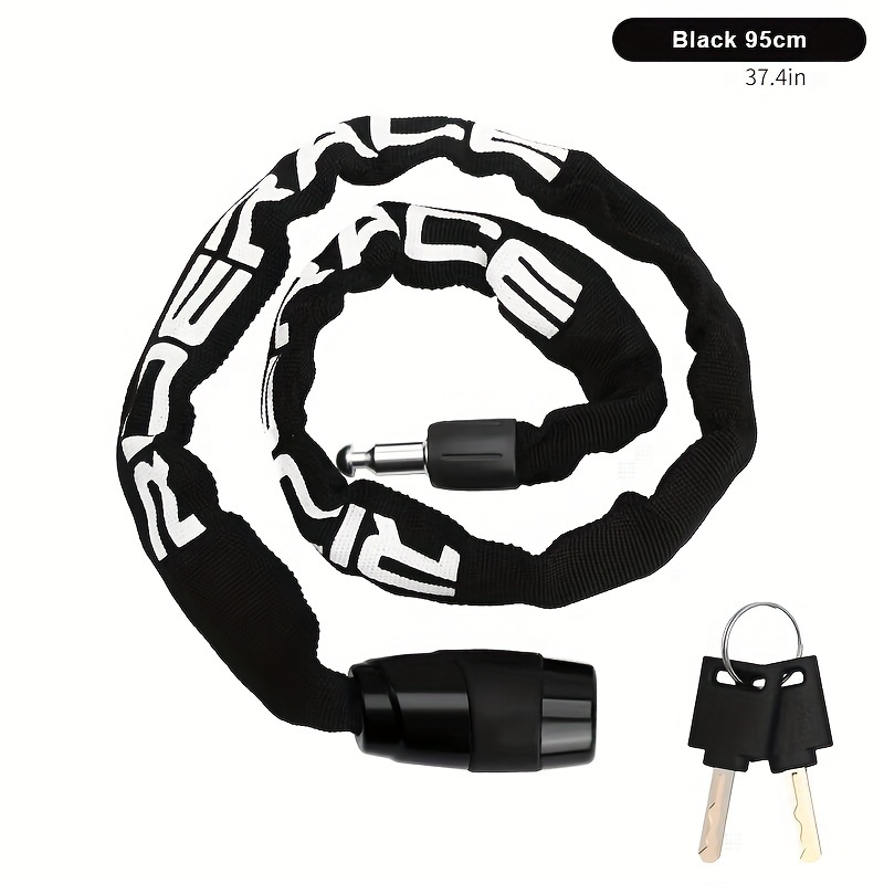 Image of Riderace 95cm Bicycle Chain Lock Portable Anti-theft Mtb Mountain Bike Lock With 2 Keys For Scooter Electric E-bike