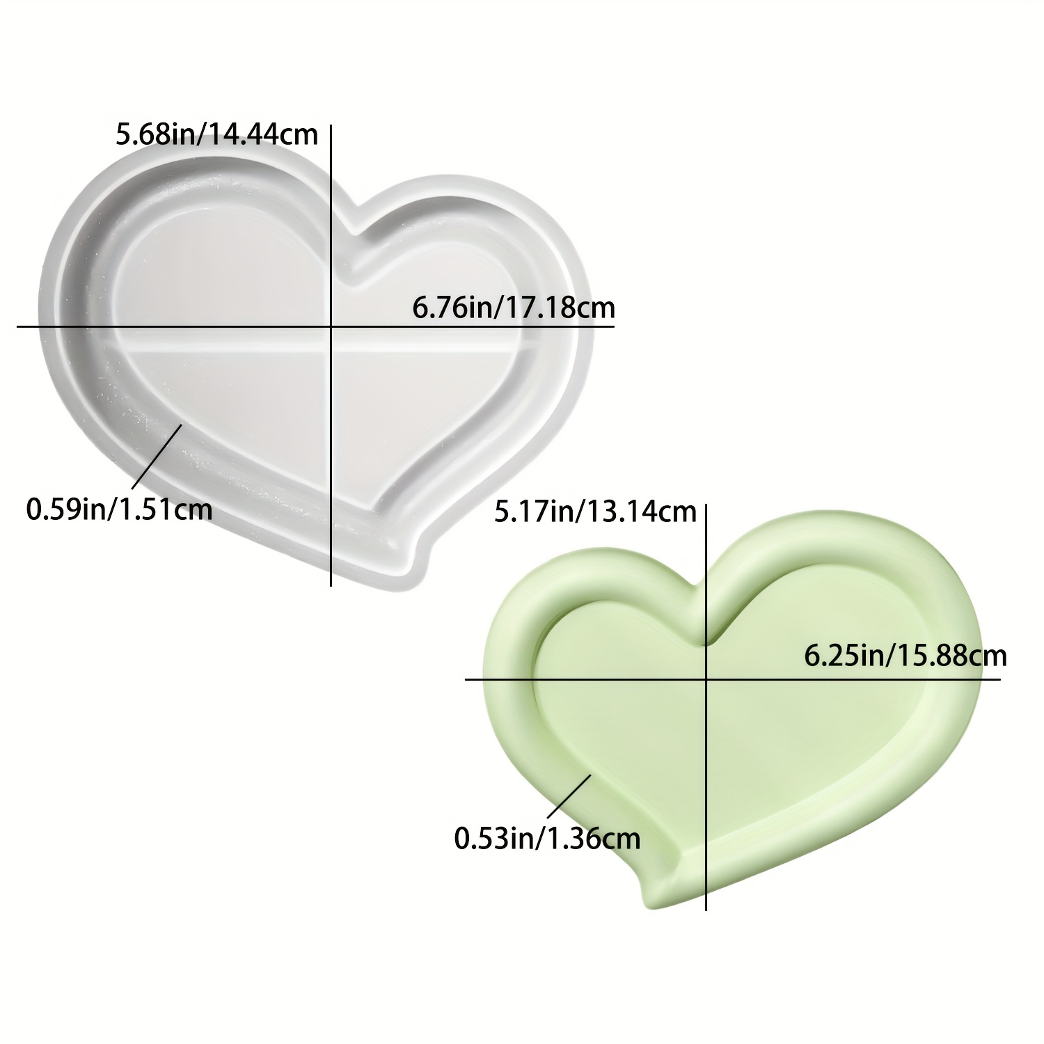 Image of Resin Casting Molds 1 Size Of Heart Tray Silicone Mold, Gypsum Concrete Mold, Suitable For Diy Home Decoration And Handmade Crafts Molds