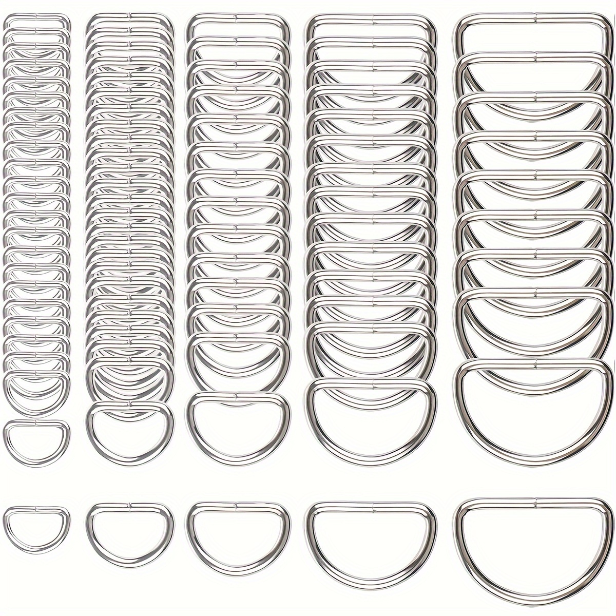 

15pcs Of Golden Non-welded Adjustable D-rings, D-shaped Ring Made Of Golden Metal With Sewing Accessories, Suitable For Backpacks, Shoulder Straps, Shoes, Bags, Cat And Dog Collars, And Sewing Diy.