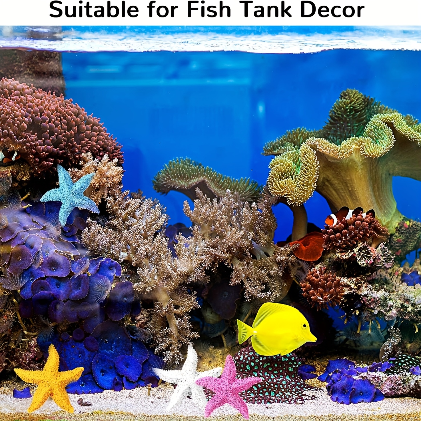 

1pc/4pcs Starfish Aquarium Ornaments, Resin Starfish For Fish Aquarium Decoration