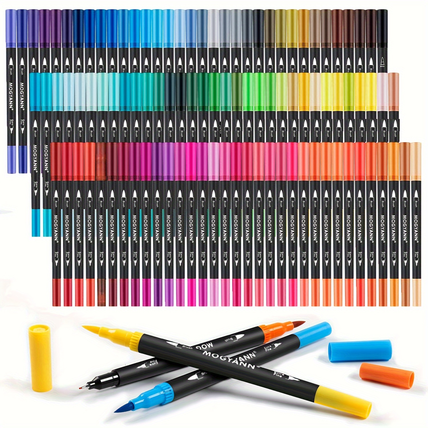 

Markers For Adult 100 Colors Dual Tip Pens With Fine And Brush Tip For Coloring And Calligraphy Drawing