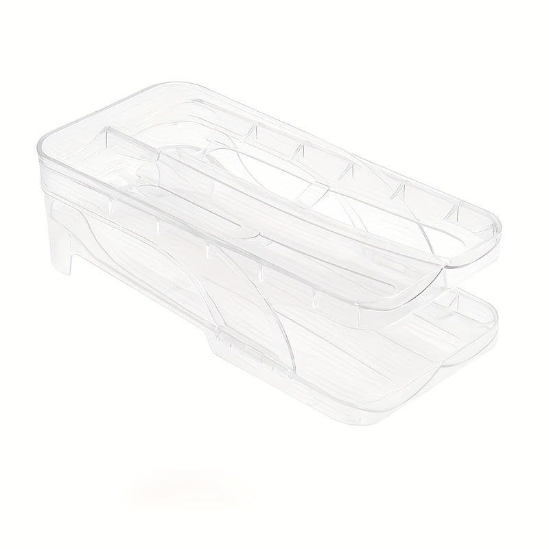 TEMU 4-tier Automatic Holder - Space-saving Refrigerator Side Door Organizer, Pp Material