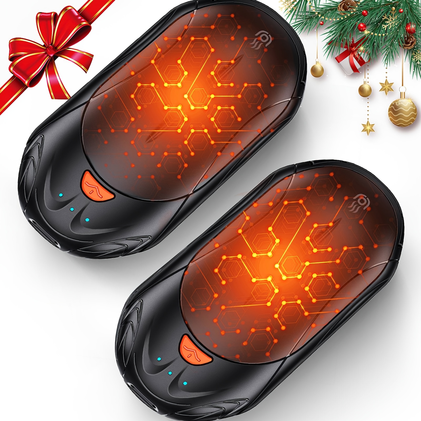 

2pcs Usb Rechargeable Hand Warmers With 6000mah Battery - Long- 20 Hour Heat, Camping & , Ideal Gift For Family & Friends, Palone