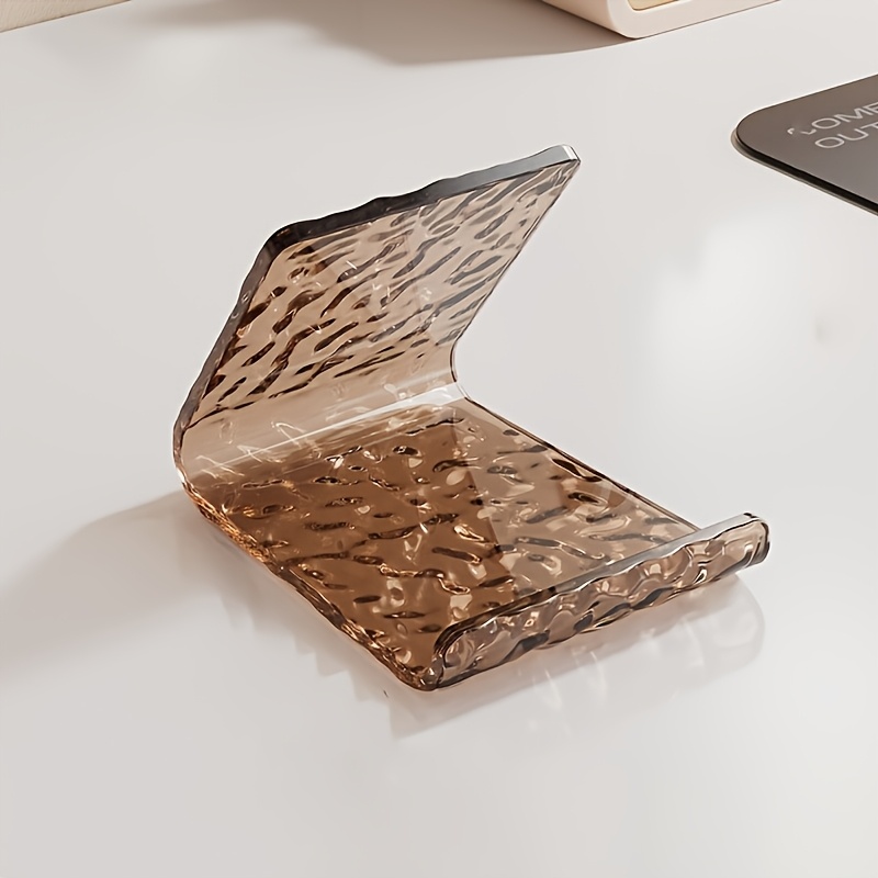 E-shop Kreative Handyhalterung aus Acryl mit Gletschermuster | Hochwertiger Tablet-Ständer aus Acryl für den Heimgebrauch, geeignet zum Fernsehen,