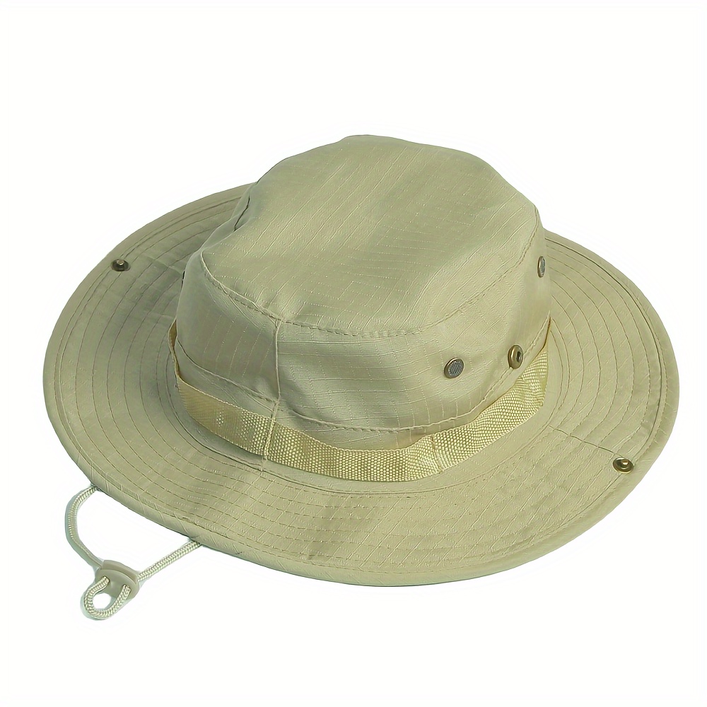 1pc Camo Boonie Hat for Men and Women, Military UPF50 Sun with Wide Brim Bucket, Jungle Hat for Fishing, Hunting, Safari, and Beach,Temu