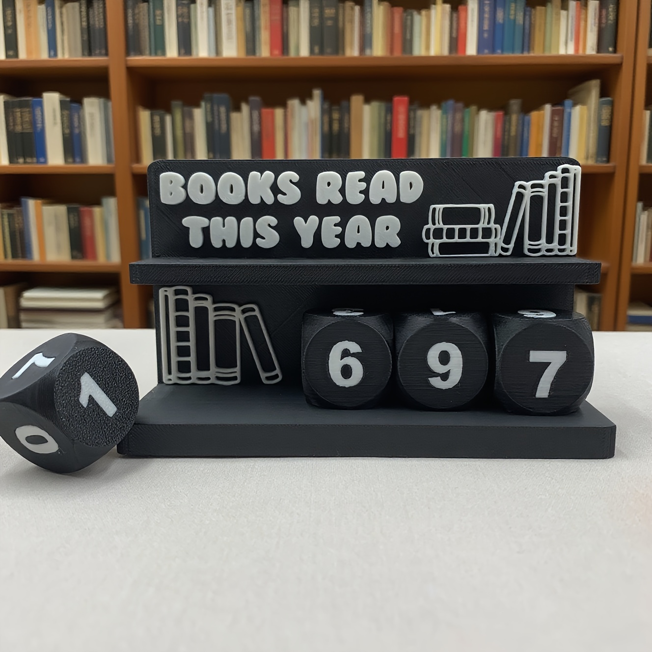Books Read This Year Counter Holz Buchzähler – Lese Challenge Tracker Für Bücherregal & Bibliothek Buch Lese Challenge Deko