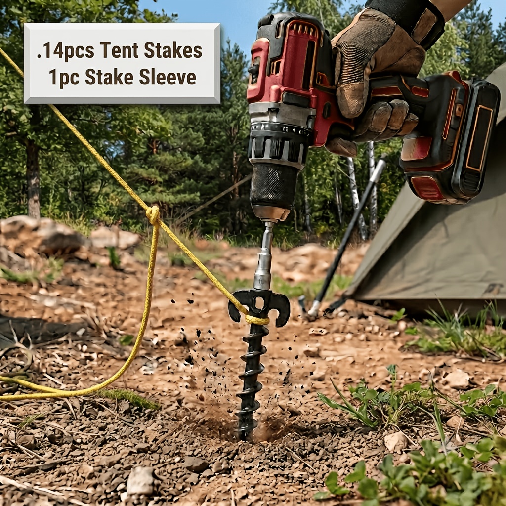 tent screw in stakes sold on Temu United States