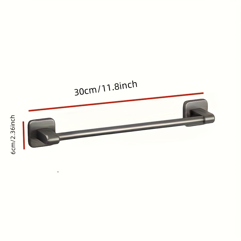 [durable Build] Easy-install Self-adhesive Towel Bar - Modern Aluminum, No Drilling Required For , Fits 12"/16"/20" Spaces, Perfect For Holiday Gifts, Kitchen Storage Solution||aluminum Finish