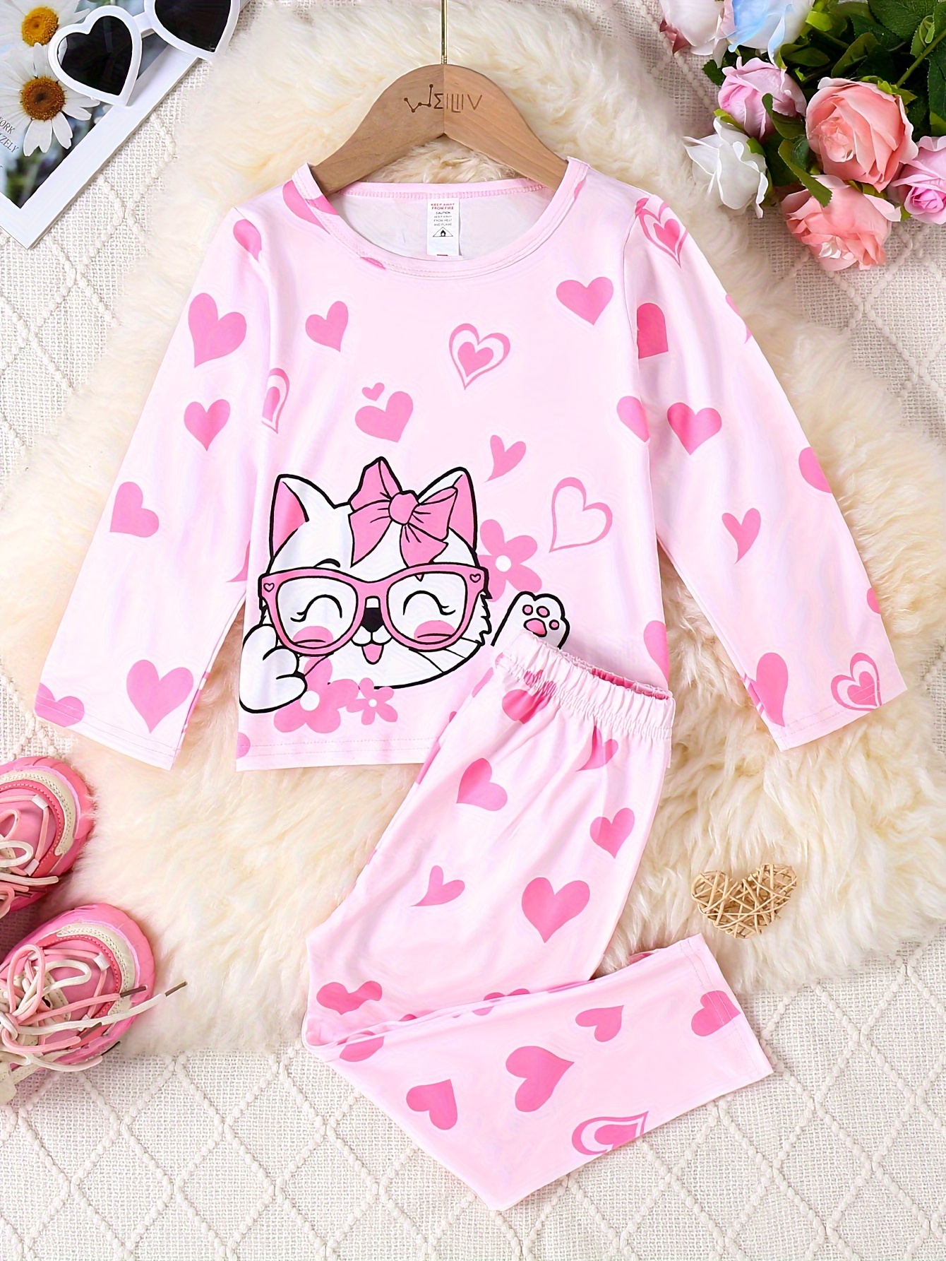 Children's pajamas newest fall and winter girls' flannel thickened long sleeves