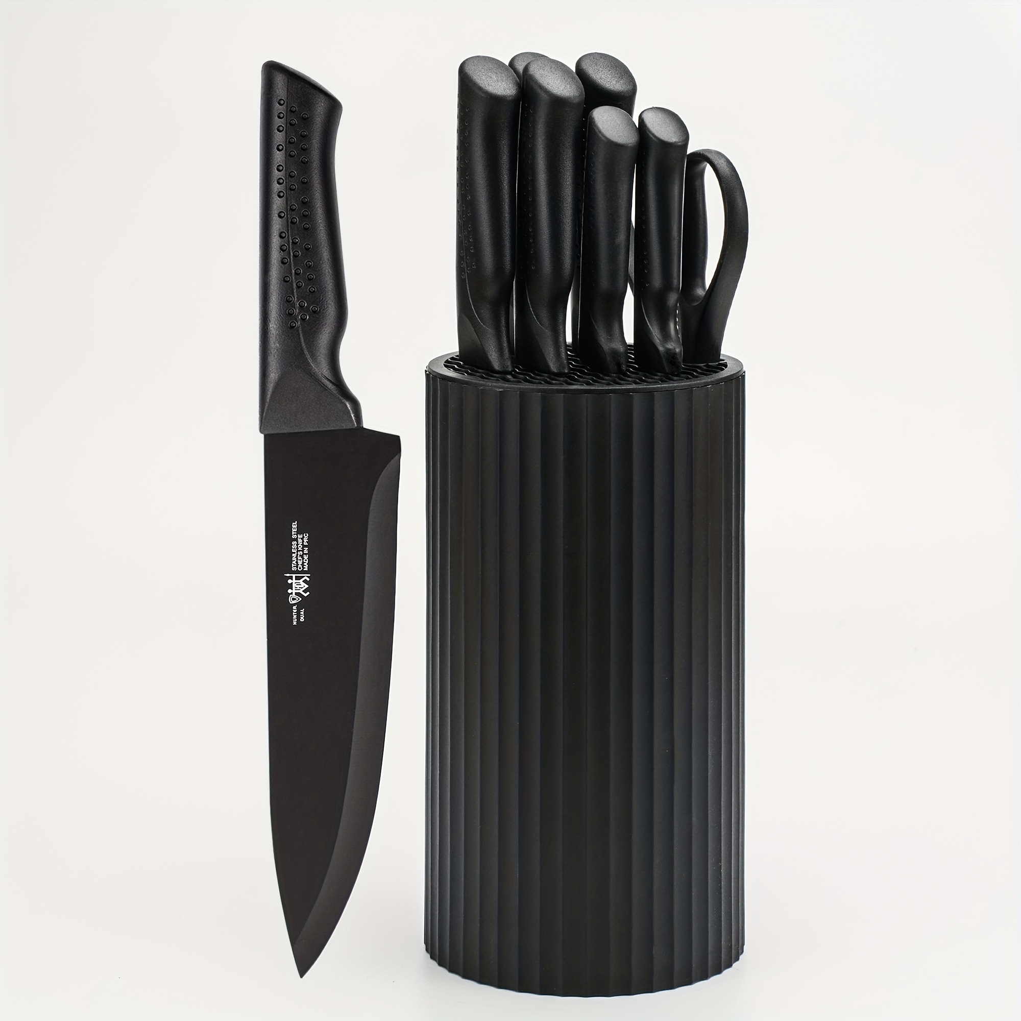 

Kitchen Knife Set, 8 Piece Sharp Knife Set, Non-slip Stainless Steel Chef's Knife Set With Universal Knife Holder For