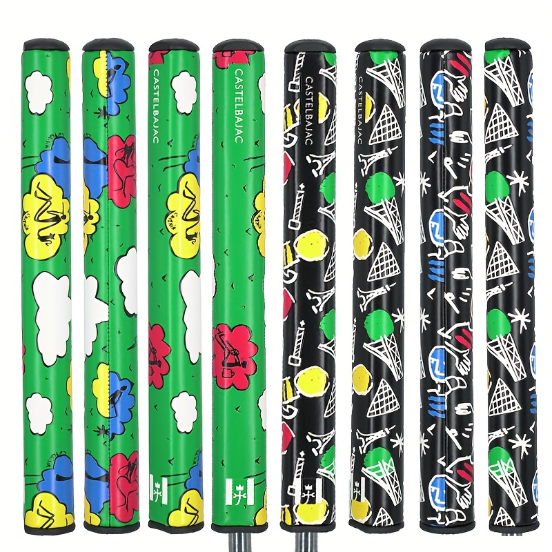 

1 Set Of New Golf Clubs, Trendy Colors, Artistic Pu Push Rods, Grip Tubes, Handle Sleeves