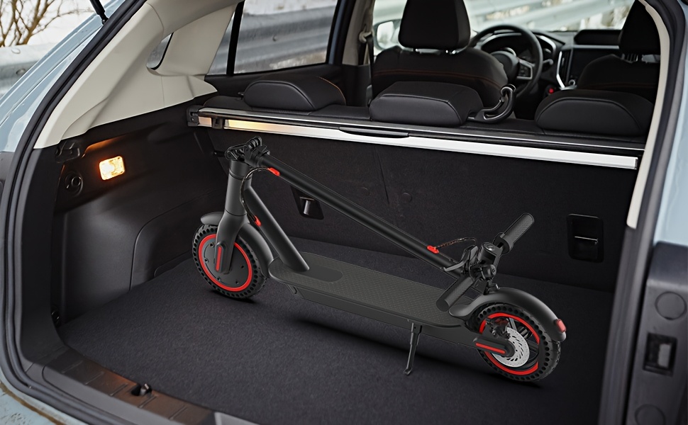 8.5-inch Adult Folding Electric Scooter With LED Display Screen, Dual Brake System For Commuting, Motor Power Range Of 350W, 10.4Ah Lithium Battery, 3 Speed Modes, 15-30 Mile Range And 120kg Load