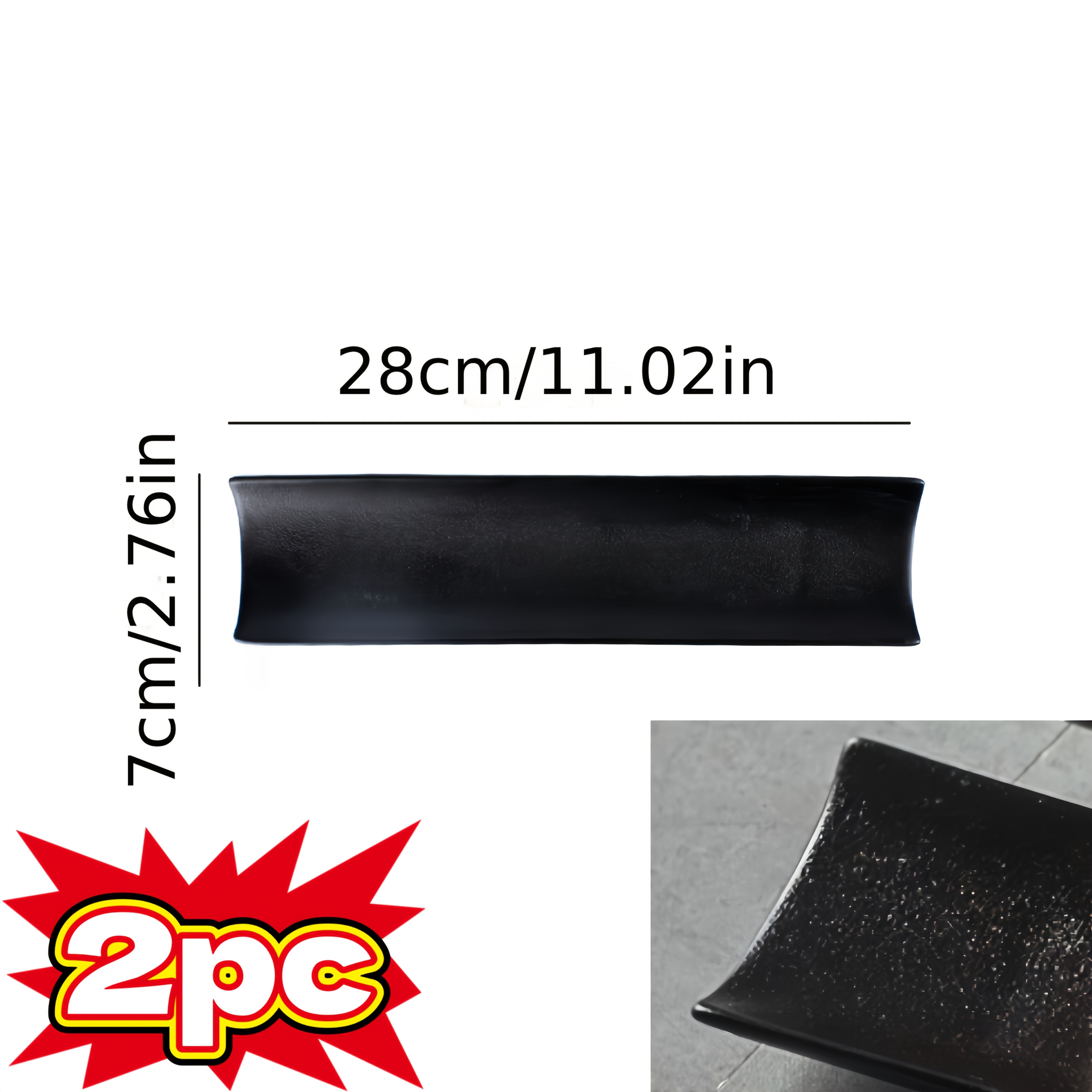 2-3pcs Japanese Matte Ceramic Sushi Plates | Rectangular, , Ideal For , Bbq, And Appetizer Displays