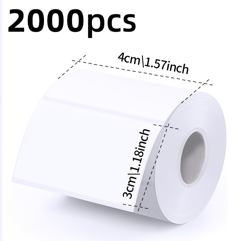 TEMU 10 Rolls Of 40x30mm, Oil-resistant, Strong Adhesive White Self-adhesive Label Stickers, 200 Labels Per Roll. Compatible With
