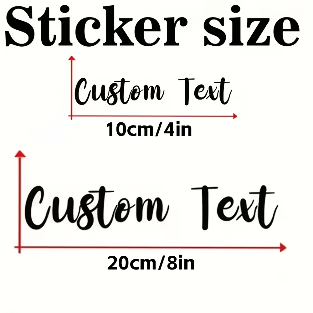 TEMU Custom Name Stickers, Personalized, High-quality, And Durable. Suitable For Mugs, Glassware, Bicycles, Bike Rack Crossbars, Scooters, Metal