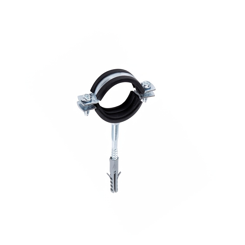 Set Of 3 Adjustable Pipe Brackets, 50mm, Complete With Wall Plugs And Hanger Screws, Suitable For Mounting On Walls And Ceilings