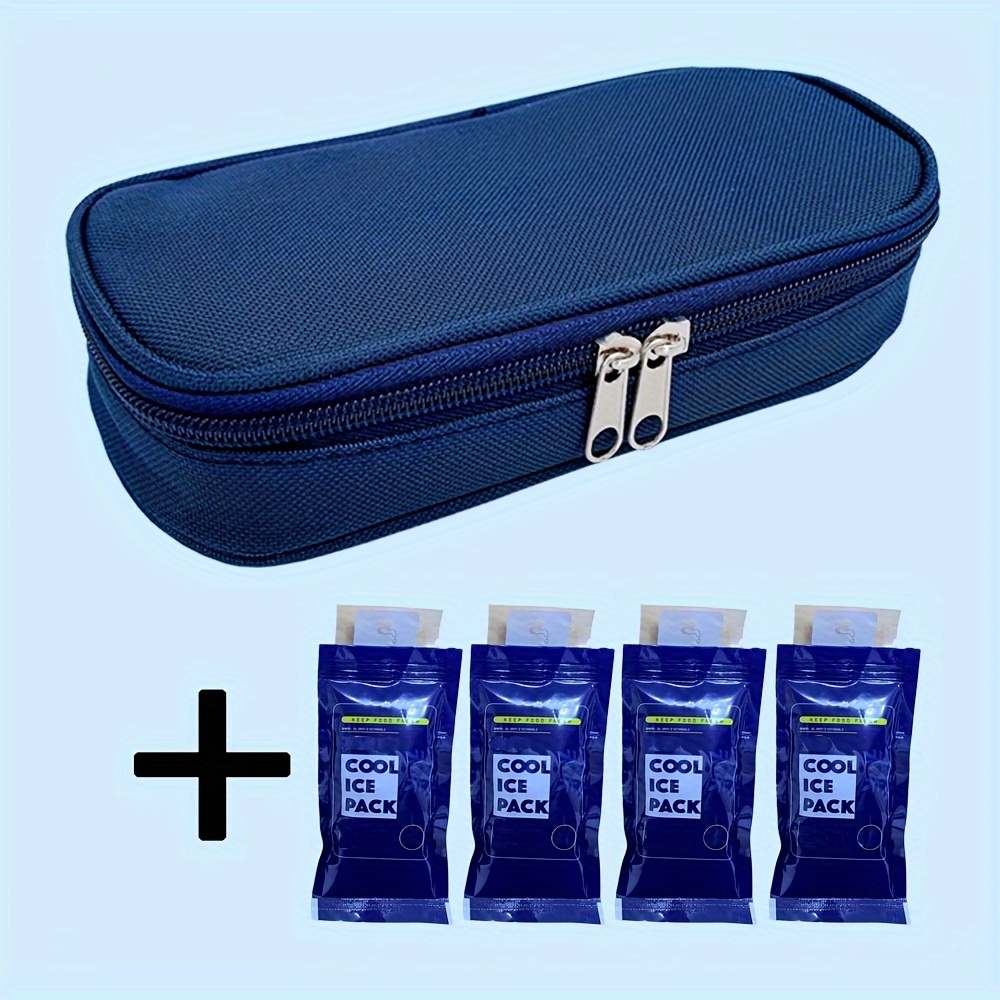 portable diabetic insulin cooling bag with ice pack pill protector cooler bag   cooler insulation organizer travel case