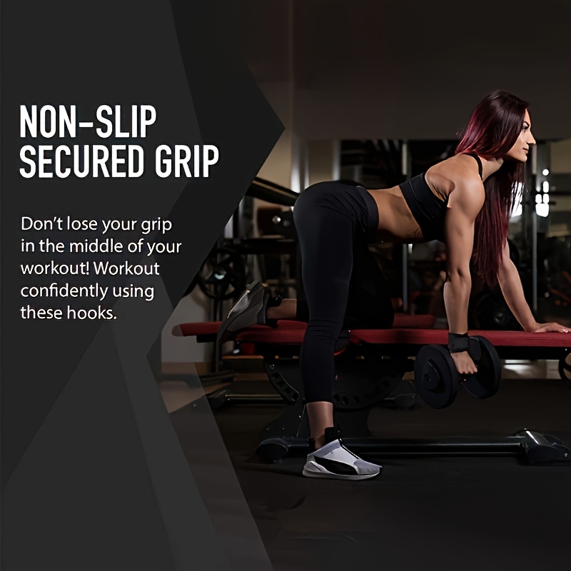 2 Assisted Weight Lifting Hooks, Heavy Weight Lifting Wrist Straps, Pull-Ups, Deadlift Straps Powerlifting Grip Pads Exercise Straps Weightlifting Fitness Gloves, Premium Workout Equipment for Men And Women