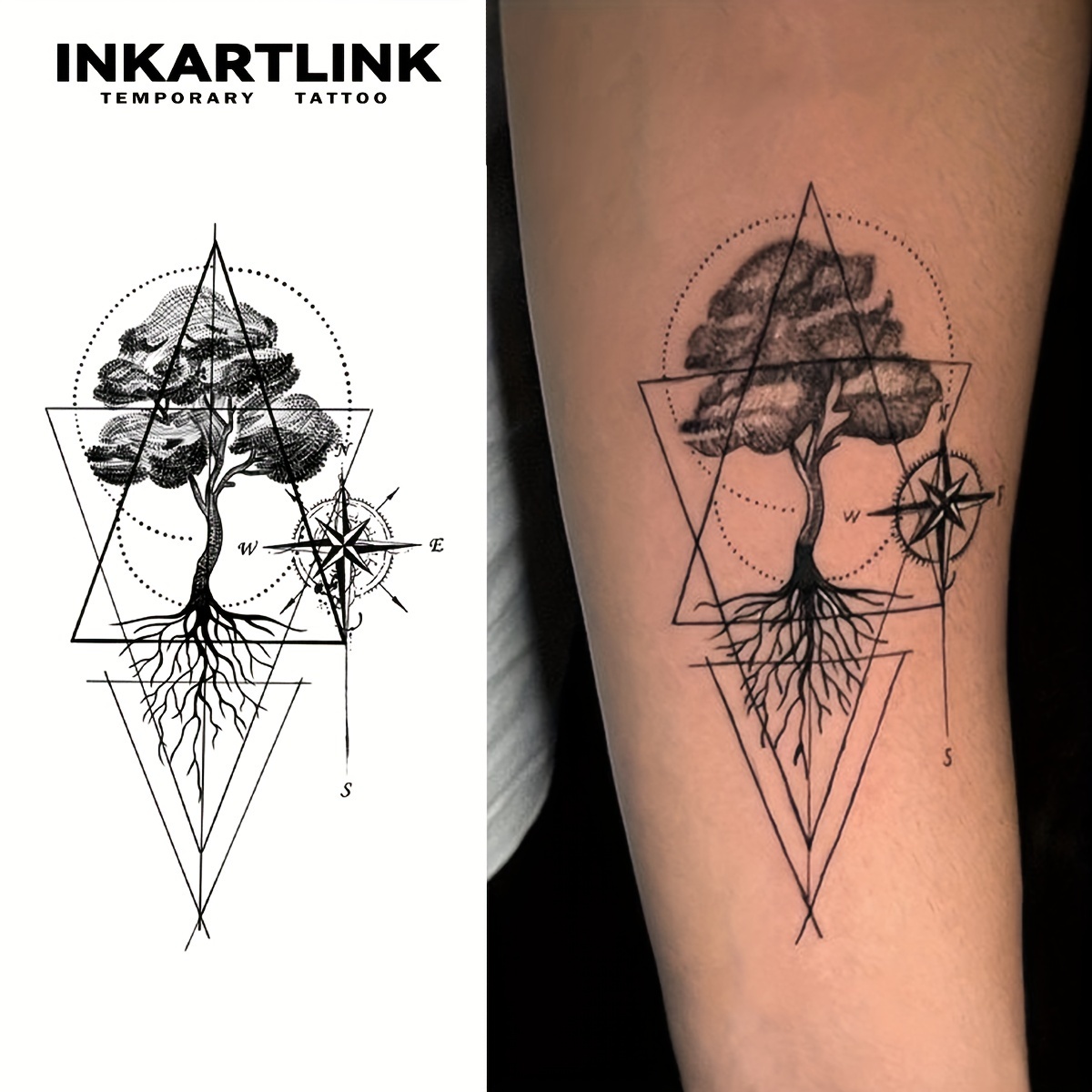 Geometric tree tattoo | Orangetattooshop.com