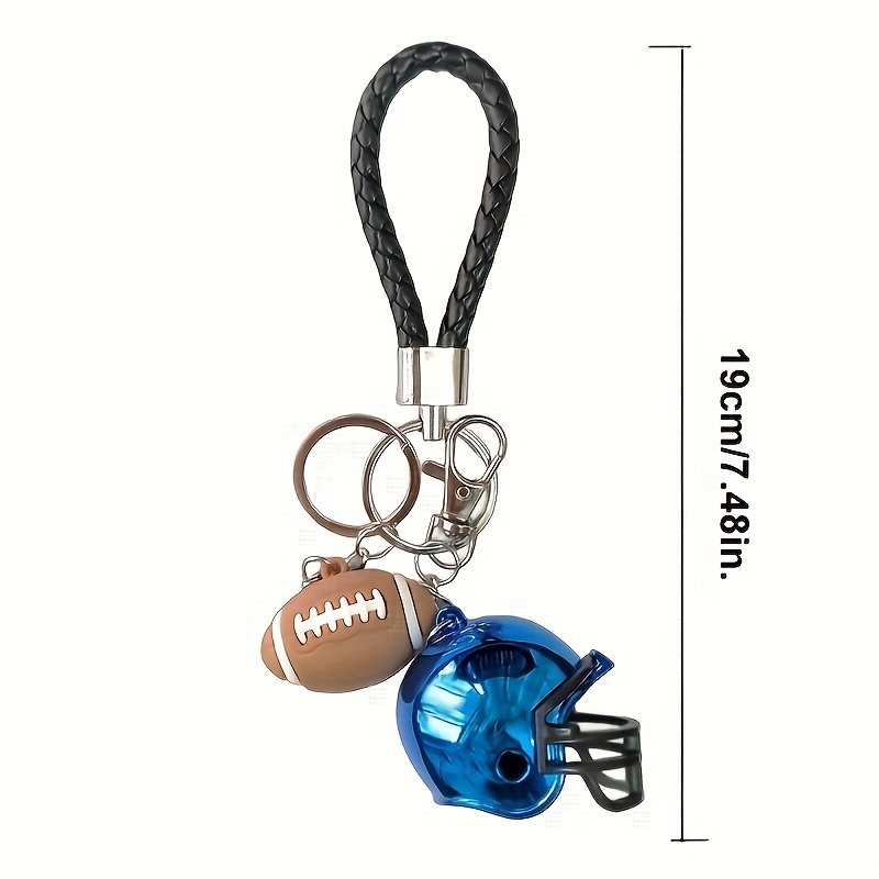 Image of A Mini American Football Keychain, A Sporty Gift For Bags And Additions