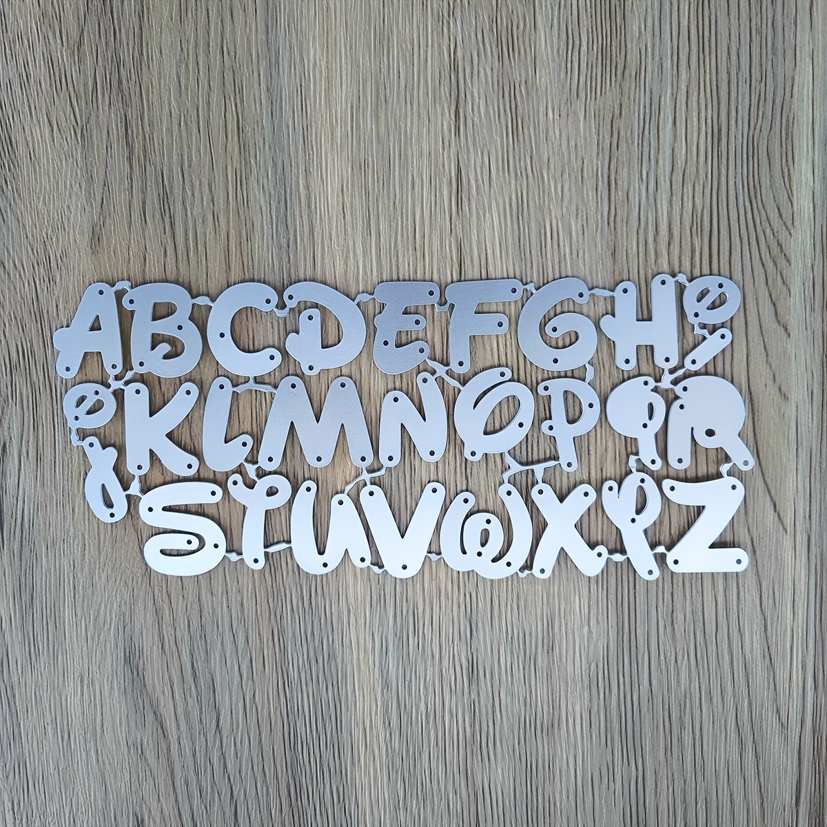 Image of 1pc English Letter Metal Dies Cutting Use For Card Making, Diy Handmade Scrapbooking Crafts Stencil, Alphabet Die Cuts For Making Photo Album Festival Celebration Surprise Design