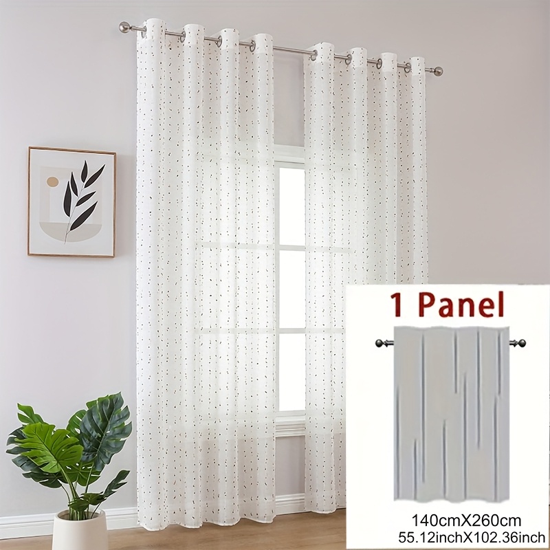 TEMU 1pc Cortina de Gasa con Diseño de Puntos Ondulados Coloridos Estilo Bohemio Adecuada para , Estudio, Dormitorio Se recomienda comprar dos
