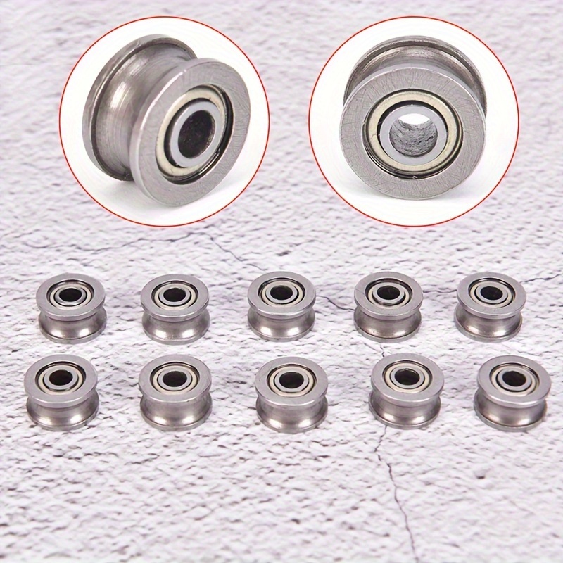 

10pcs U624zz High-quality Carbon Steel Ball Bearings | 4x13x7mm With U Design For Smooth Rail Track & Linear Guide Systems | Double Shielded, & Long-