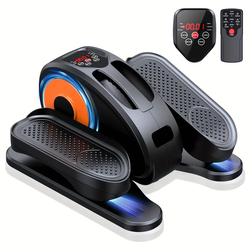 ellíptica   para debajo del escritorio - una máquina portátil para ejercitar las piernas para   mayores, con control remoto y pantalla lcd, ideal para uso doméstico y un gran regalo, entrenador de piernas ellíptico, sin batería