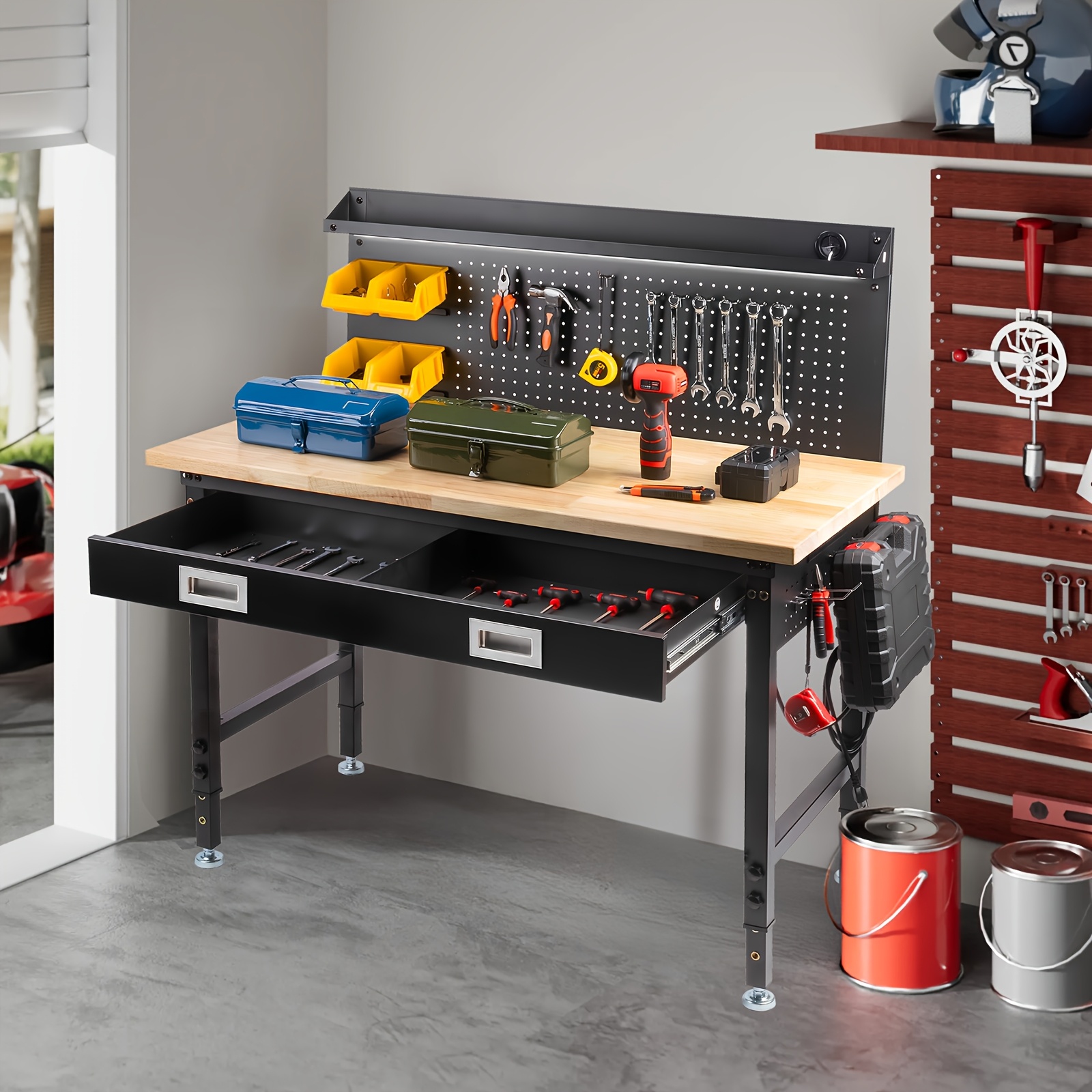 garage work bench sold on Temu United States