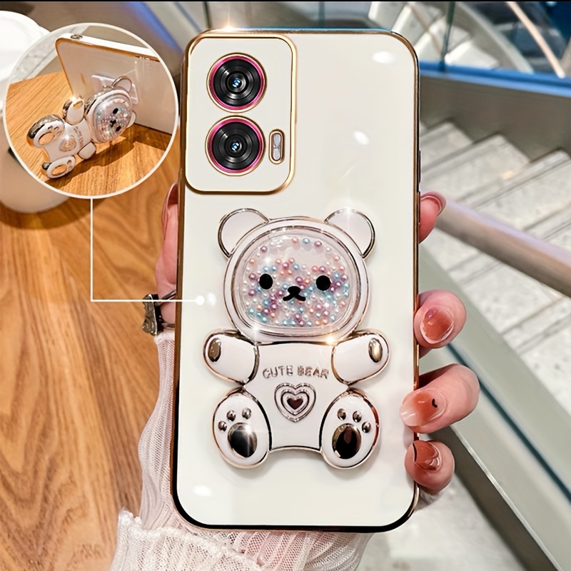 

Soft Phone Case With Cute Bear Y2k Stand, For Moto 50 Fusion/moto 50 Pro/moto G73/moto G84/moto 20/moto 30/xt2203-1/xt2347-2 Cover