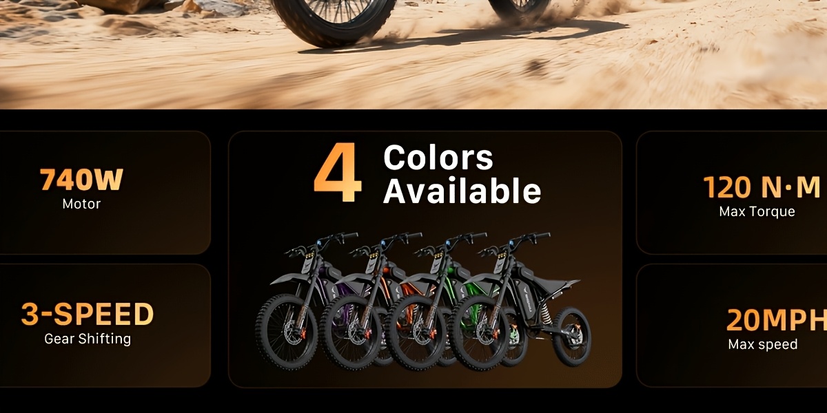 electric bike for adults 740w   motor high power 60v 32ah battery 20 range all purpose commuter dirt bike for adults   pro Product details 1