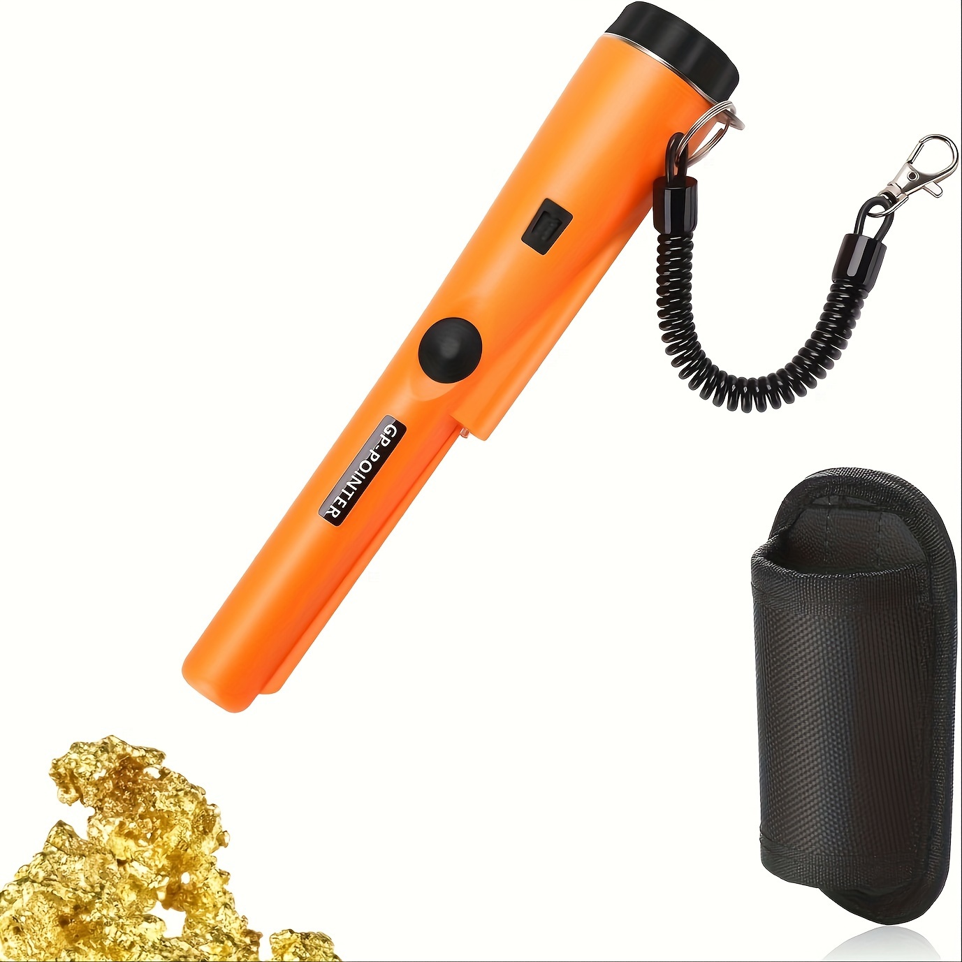 

1pc Metal Detector Pinpointer, Detector Wand, Handheld Pinpointer Wand, 360°search Treasure Pinpoint Finder Probe With Belt Holster High Sensitivity For Golden Coin Silvery Jewelry