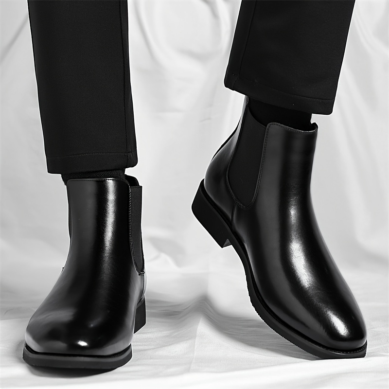 Men'S Chelsea Boots, Versatile And Stylish British-Style Short Boots, Comfortable And Breathable Mid-Calf Shoes
