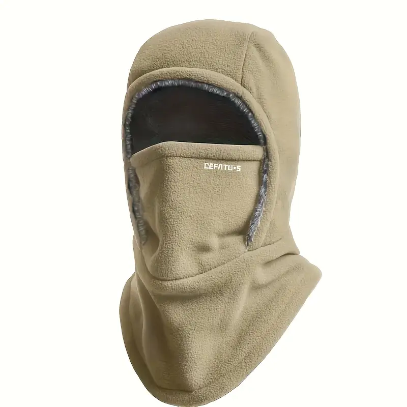 1pc winter windproof balaclava hat for men neck warmer with ear protection thickened polyester fiber outdoor headwear for cycling running skiing washable ideal for holiday gift Product details 4