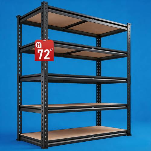 étagère robuste à 5 niveaux réglable en de 2000 lbs, convient pour garage, sous-sol, garde-manger et rangement - rayonnage avec étagères de rangement robustes en pour organisation, , étagères s