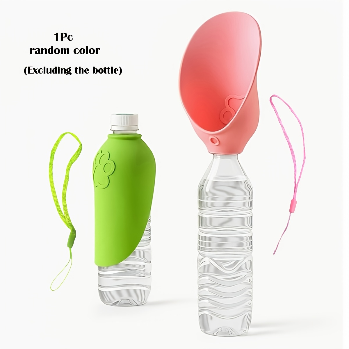 TEMU 1pc Pet Folding Travel Water Dispenser, Portable Drinking Water Dispenser With Replaceable Bottle For Dog Walking, Outdoor Water Bottle (water