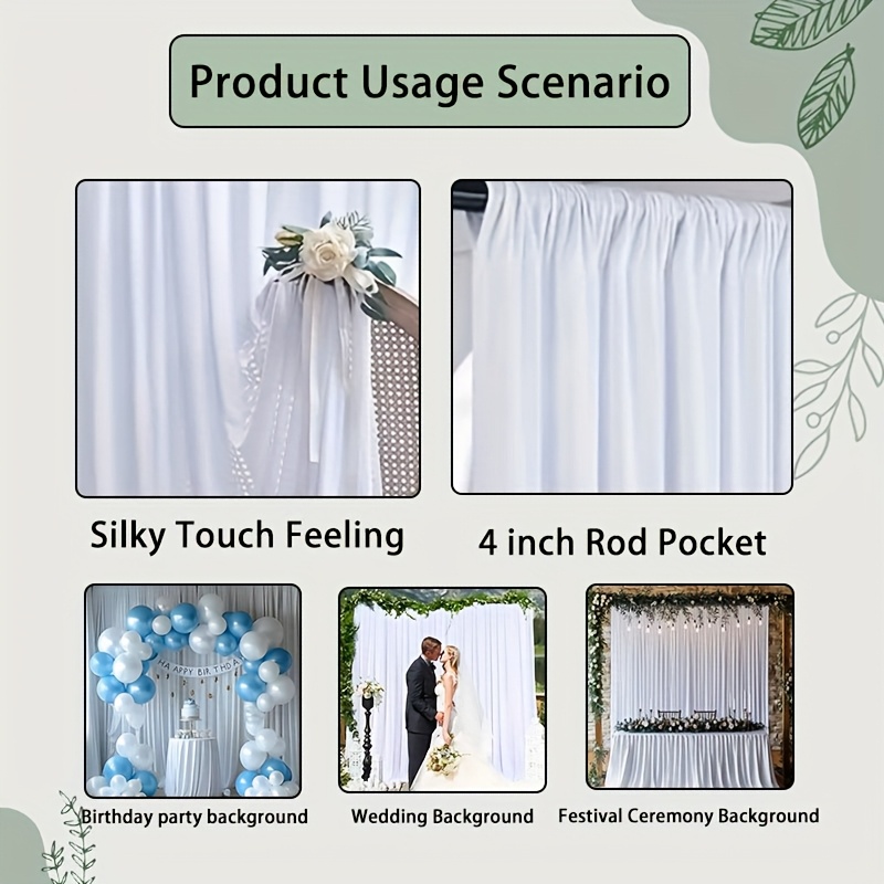 Elegant White Photography Background for Weddings and Birthdays