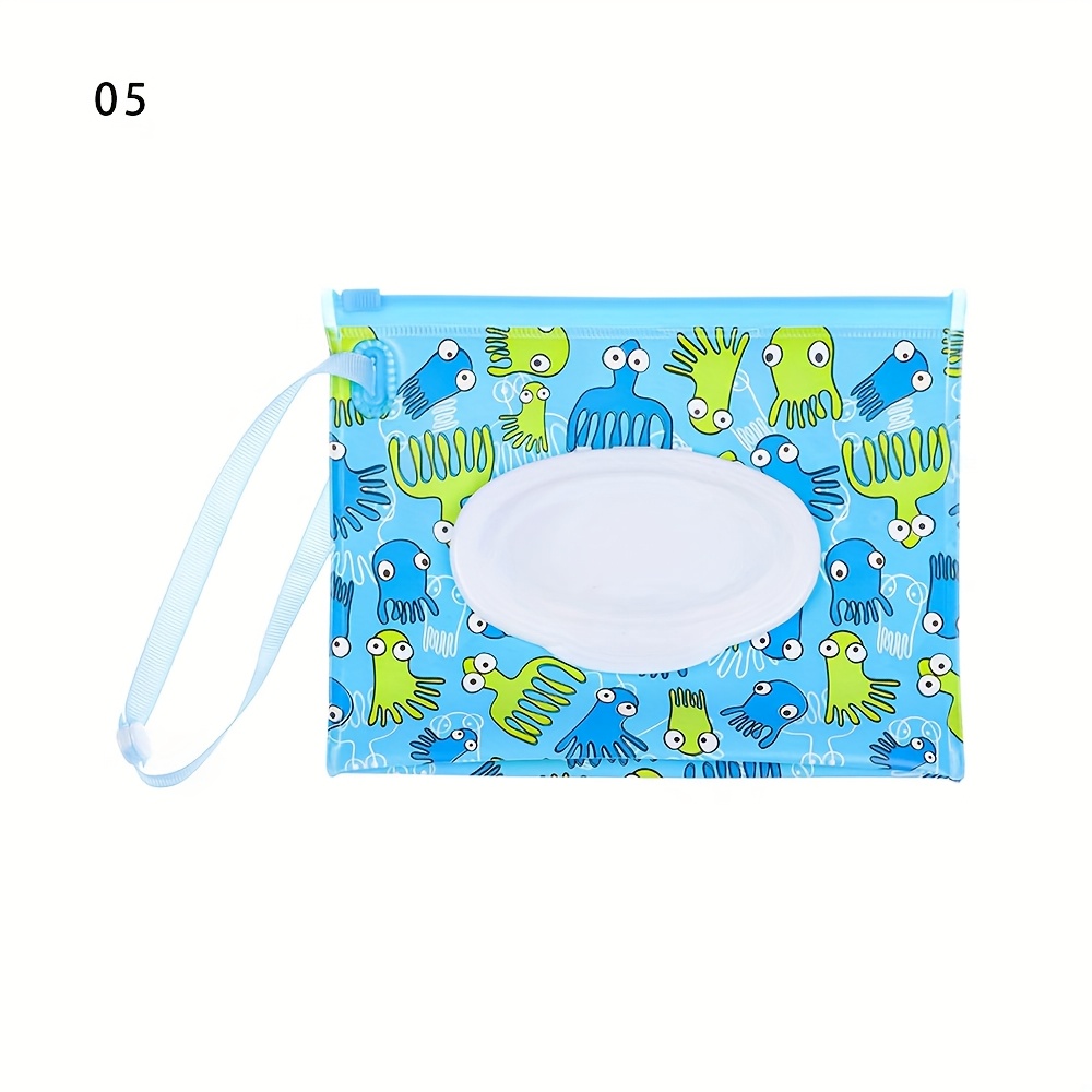 Image of Product Wet Wipes Bag Flip Cover Cosmetic Pouch Snap-strap Tissue Box Portable Outdoor Carrying Case Stroller Accessories