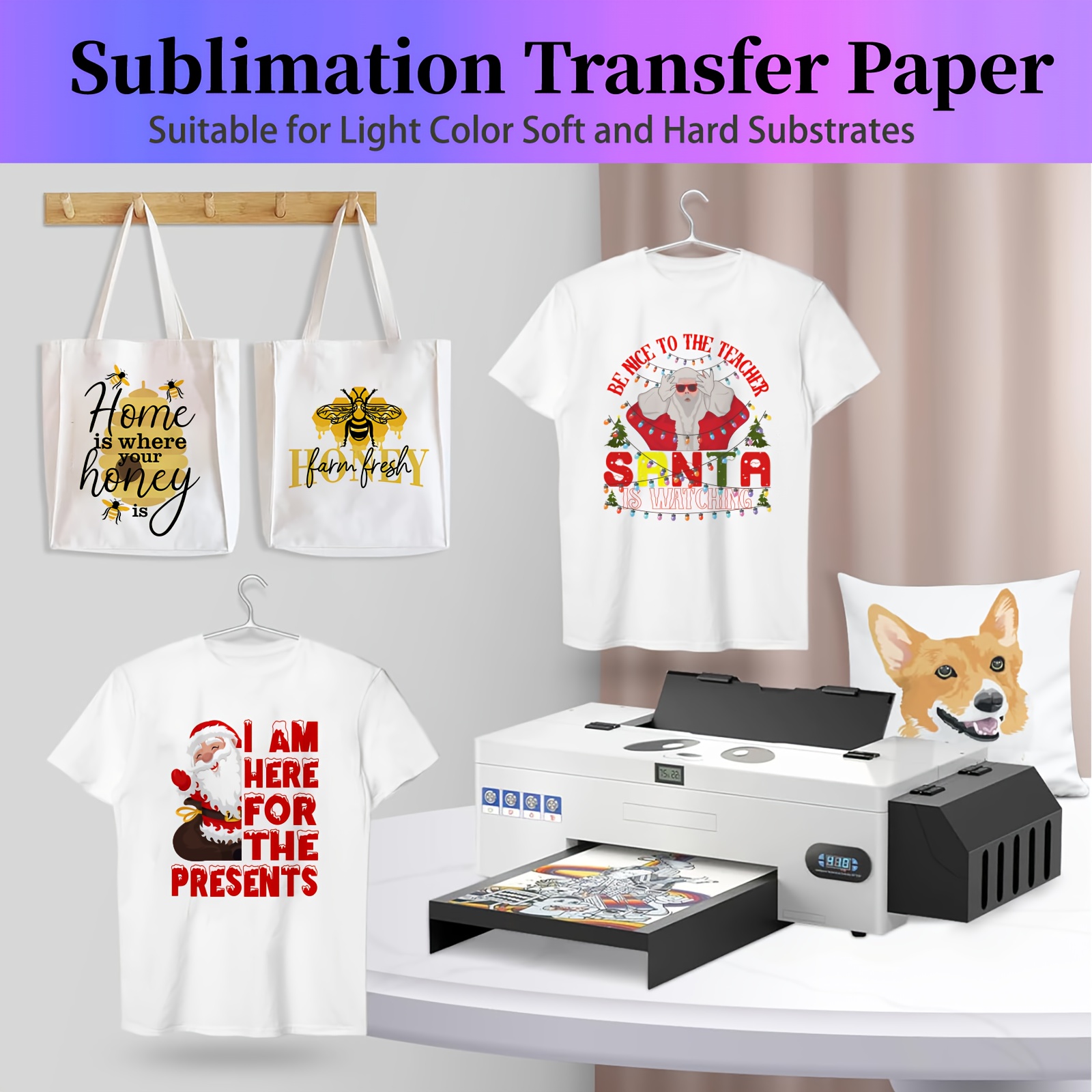 50 folhas de papel de transferência sublimação 105g Temu