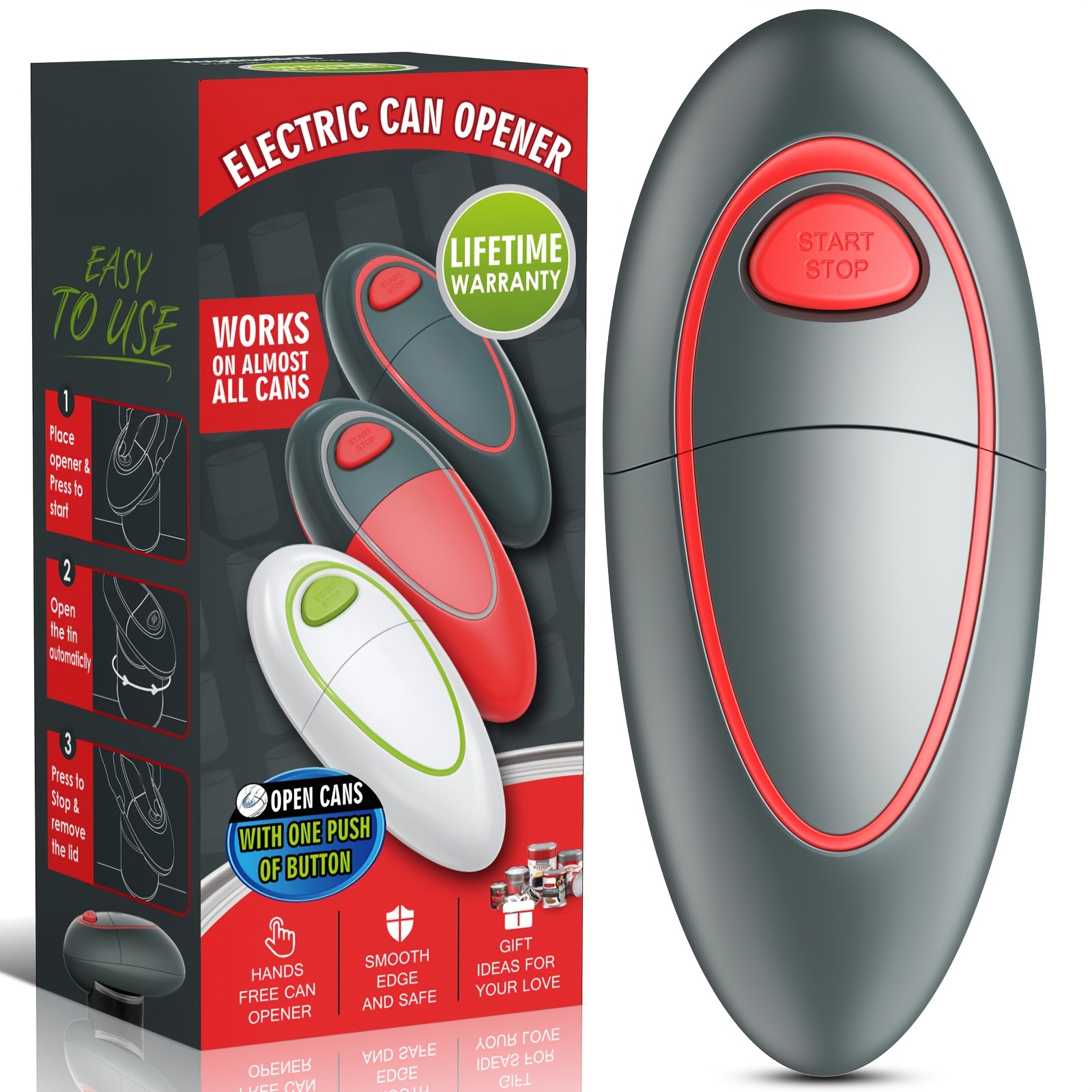 TEMU Electric Can Opener, Automatic Can Opener With , Battery Operated Handheld Can Opener For All Can Sizes, Best Kitchen Gadget For Seniors,