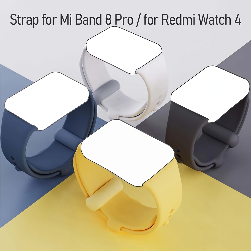 Silicone Band for Xiaomi Mi Band 8 Pro, 4 Pack Soft Wristbands for Xiaomi  Mi Band 8 Pro, Replacement Breathable Sport Strap for Women Men