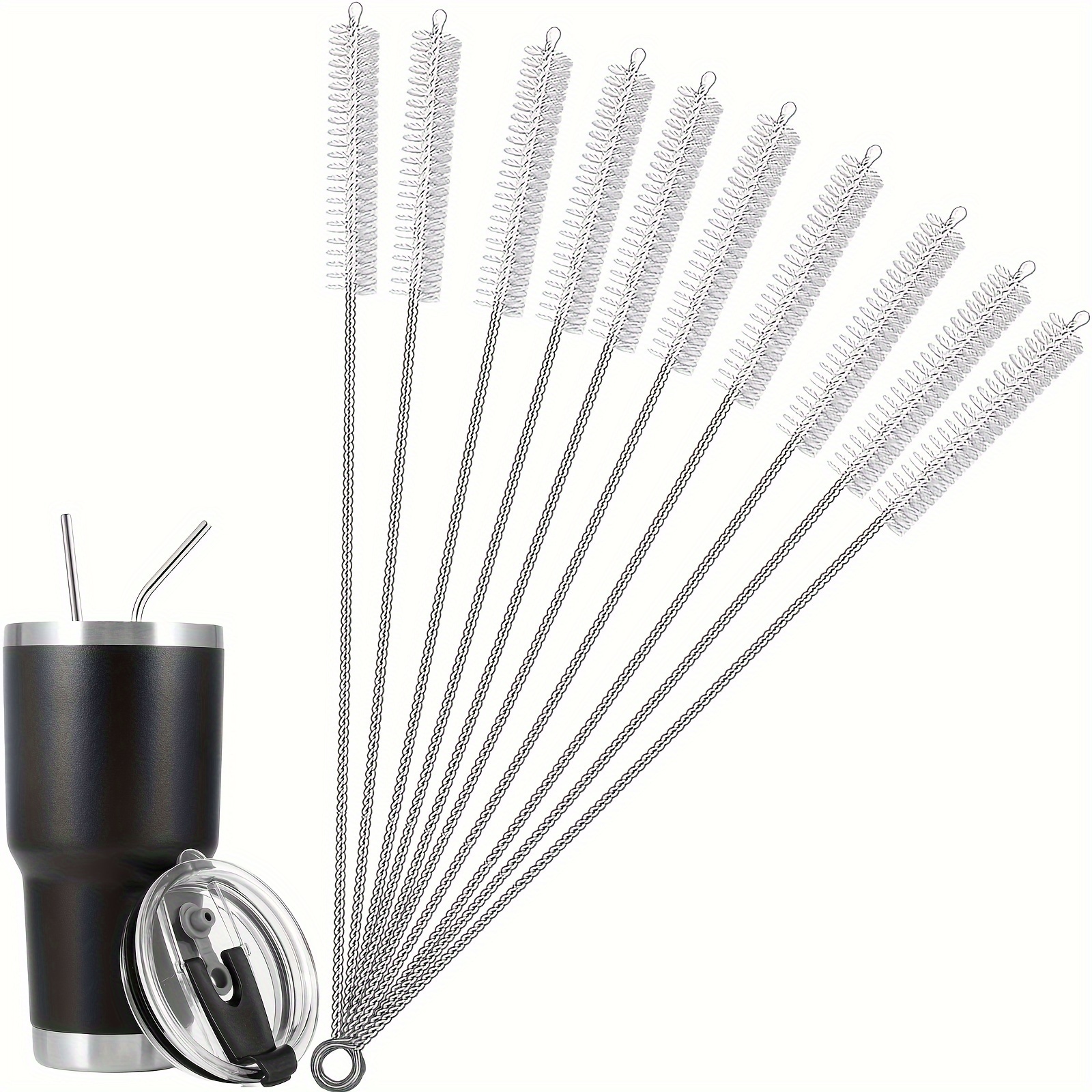 

4/10pcs, Small Thin Long Cleaning Brush, Test Tube Cleaning Brush, Straw Cleaning Brush, Suitable For , Drinking Cup, Bottle, Tube Or Cleaning, Cleaning Supplies, Cleaning Tool