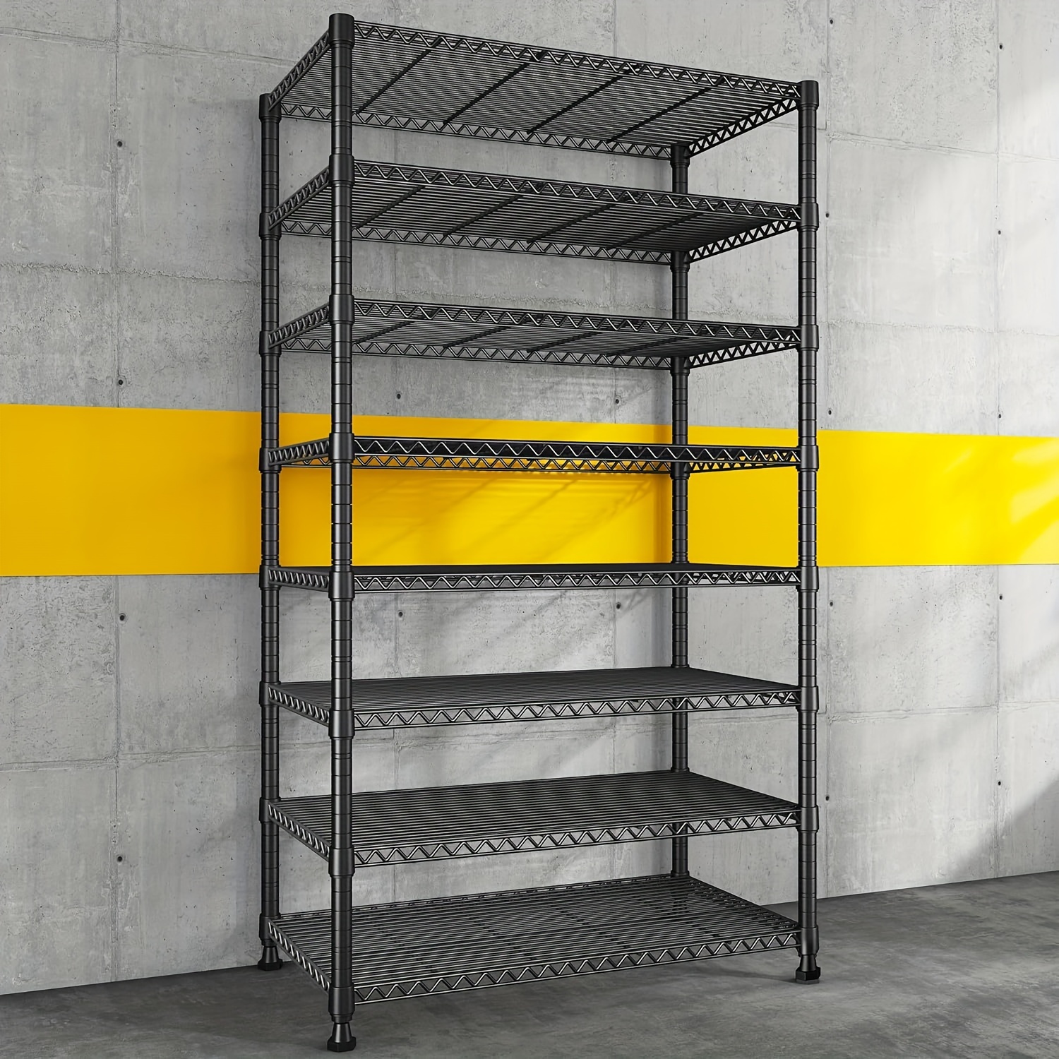 

75" 8- Metal Shelves Detachable Shelves For Pantry Duty 74.4" H X35 W X13.6 D (1, 8-)