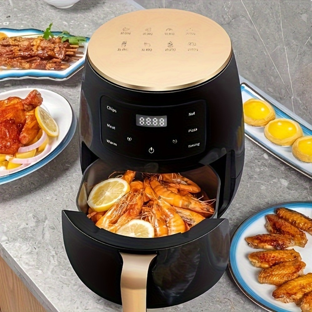air fryer     home   multifunctional french fryer oven all in one 6l large capacity 5 person air fryer   universal smart automatic   no flipping large capacity fast