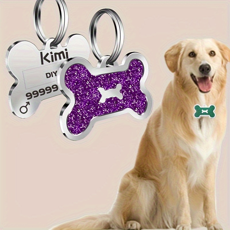 

Customized Dog Tags, Personalized Pet Id Pendant, Collar Tag Pendant Pet Accessory Bone-shaped Pendant, The Perfect Gift For Your Pet