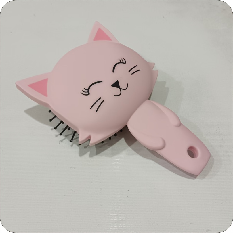 TEMU Household Rubber Air-cushion Hair Comb, Hair, Cute Design, Sturdy And Durable, Comfortable To Hold, And Easy To Carry
