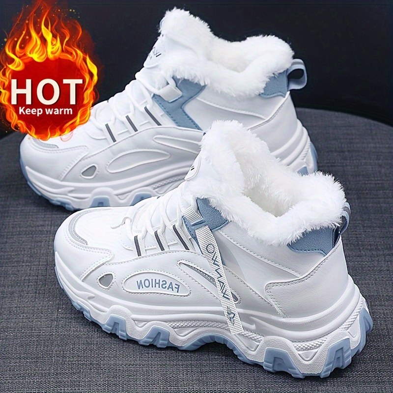 Image of Autumn And Winter Thick-soled Heightening Women's Snow Boots Plush Inner Plush Thickened Warm Women's Short Boots Fashion Trend Student Versatile Casual Sports Shoes