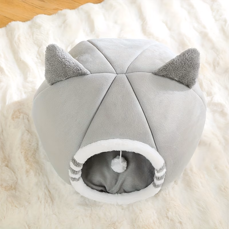 cat bed for indoor cats washable cat house with soft mat suitable for all breeds of cats deep sleeping bed Product details 3